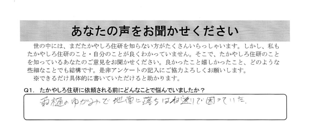 【山ノ内町】雨樋取替え～雨樋のゆがみで地面に落ち、はね返りで困っていた～