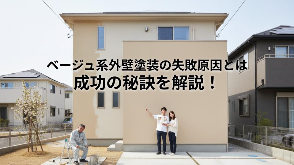 ベージュ系外壁塗装の失敗原因と成功の秘訣