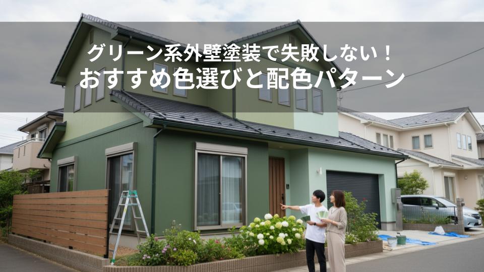グリーン系外壁塗装で失敗しないおすすめ色選びと配色パターン