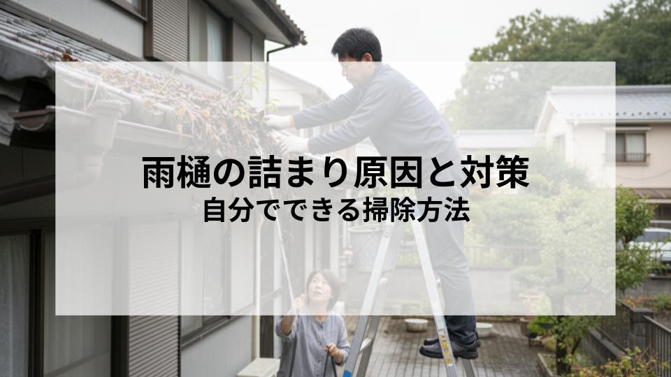 雨樋の詰まり原因と対策を解説自分でできる掃除方法